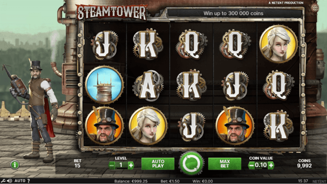 Steam tower start screen