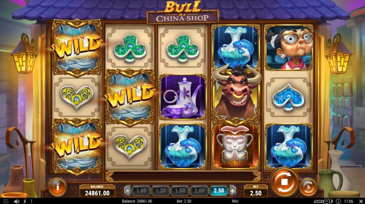 Bull in a china shop slot screen