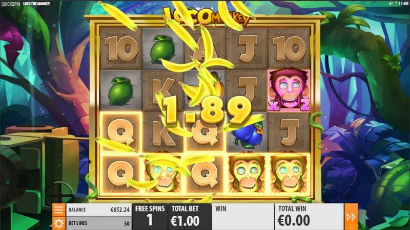 Loco the monkey online slot screenshot