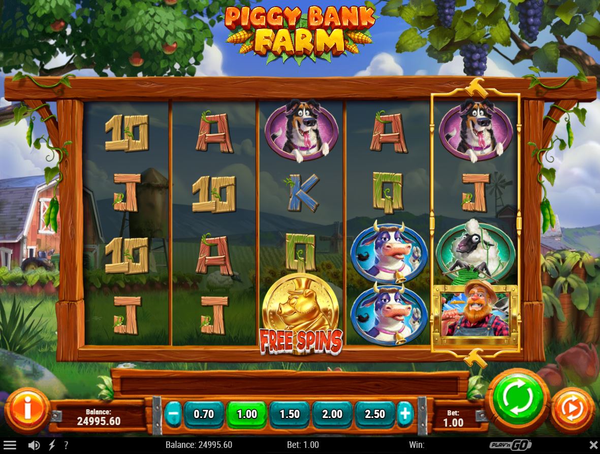 Piggy bank farm slot game