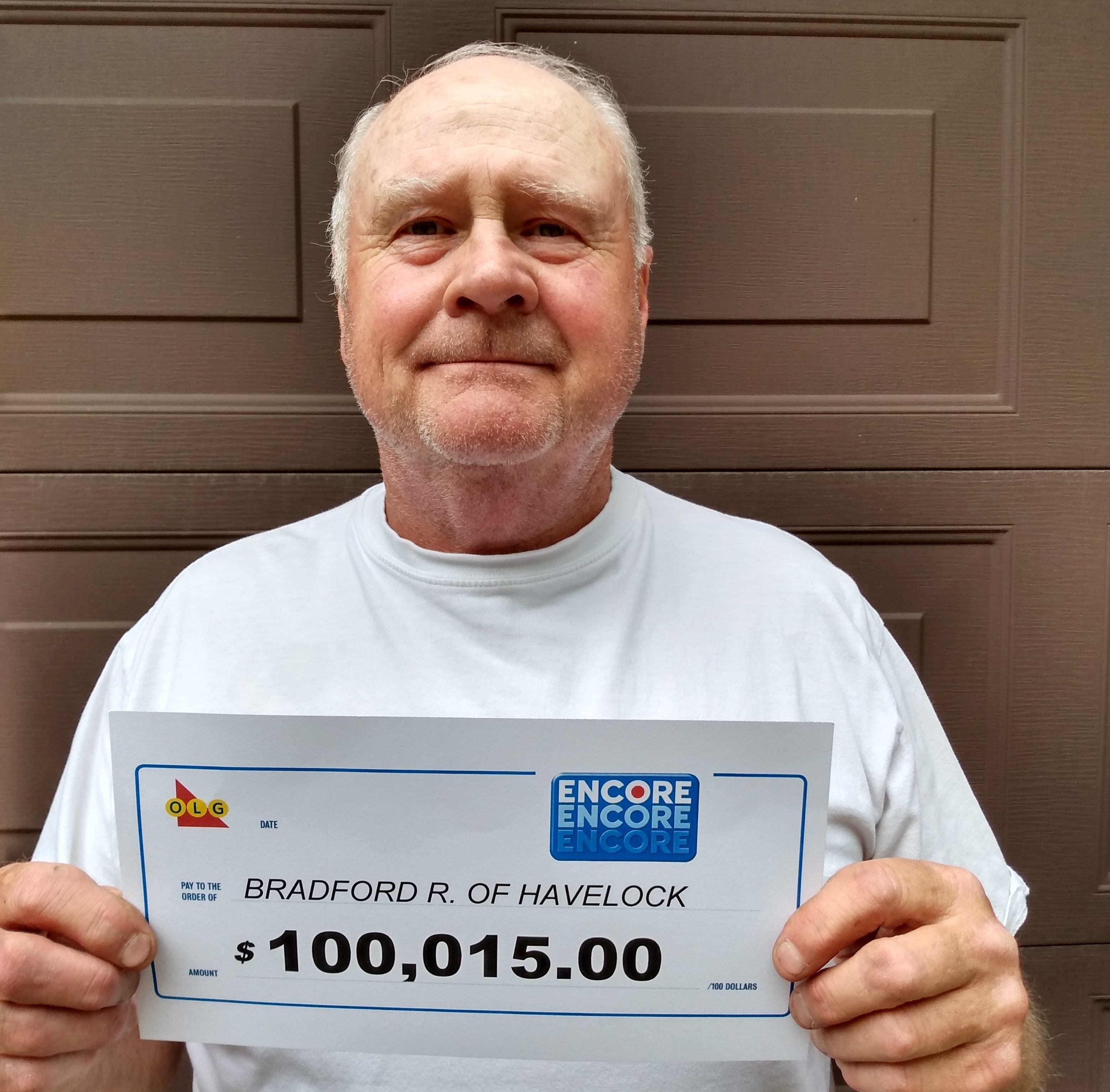 Bradford Robinson won $100,015 on his 70th birthday (OLG)