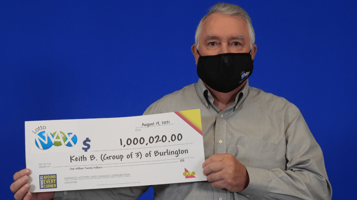 $1-million Lotto Max winner Keith Brown of Burlington.