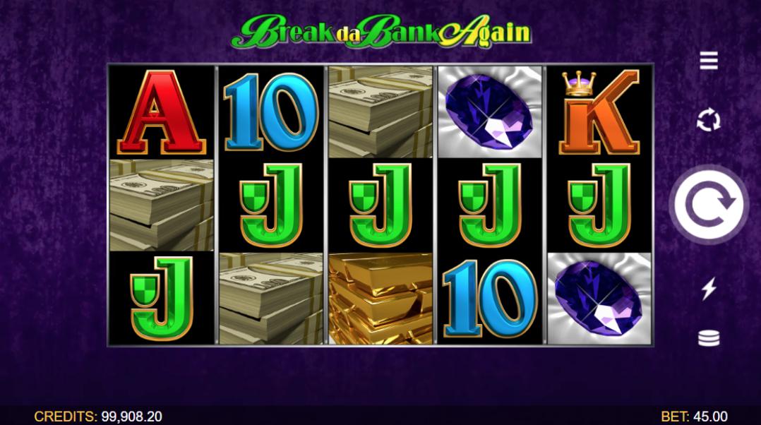 Break da bank screen