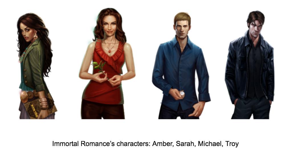 Immortal Romance Characters