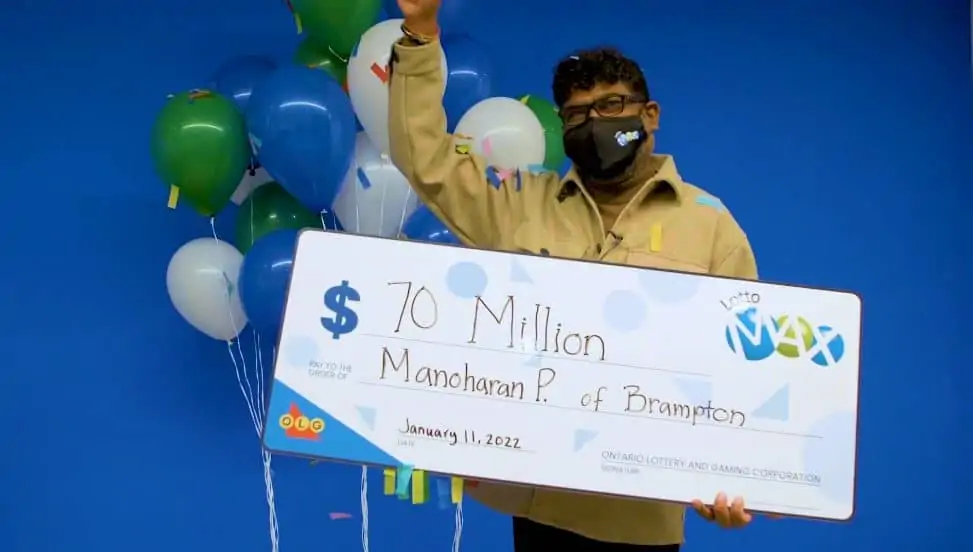 Lotto Max winner Manoharan Ponnuthurai said he couldn’t believe his eyes when his lucky number came up.