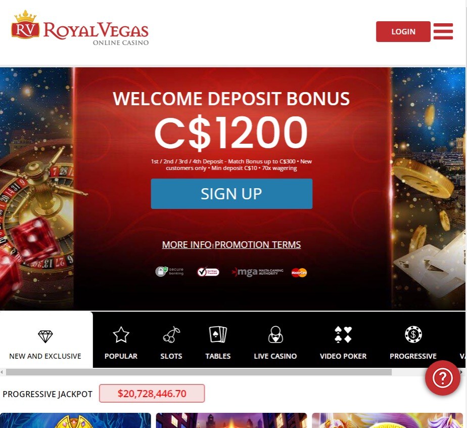 Royal Vegas Signup 1