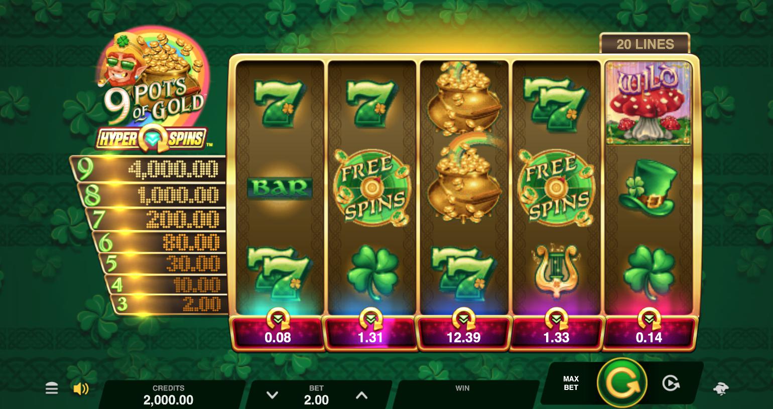 9 Pots of Gold Hyperspins Slot