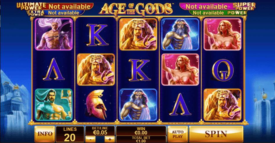 Age of gods start screen
