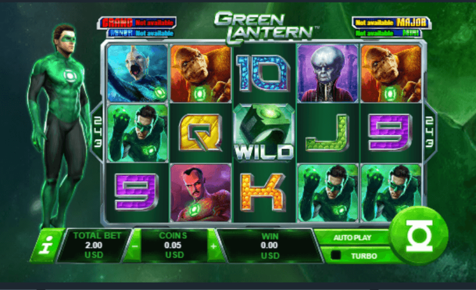 Green lantern start screen