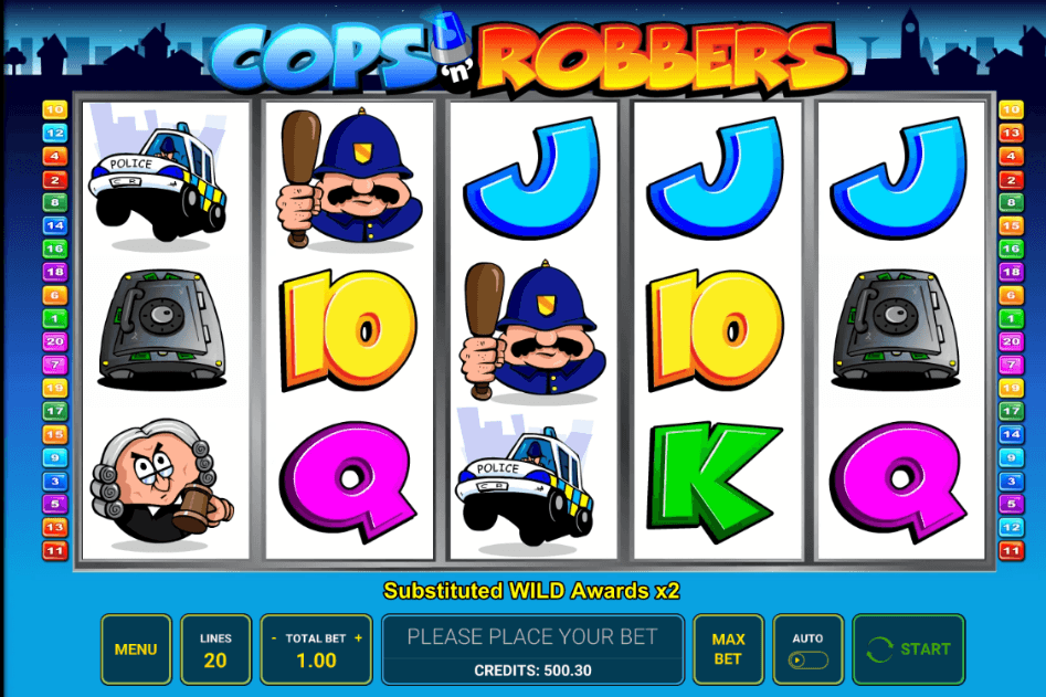 Cops n robbers start screen