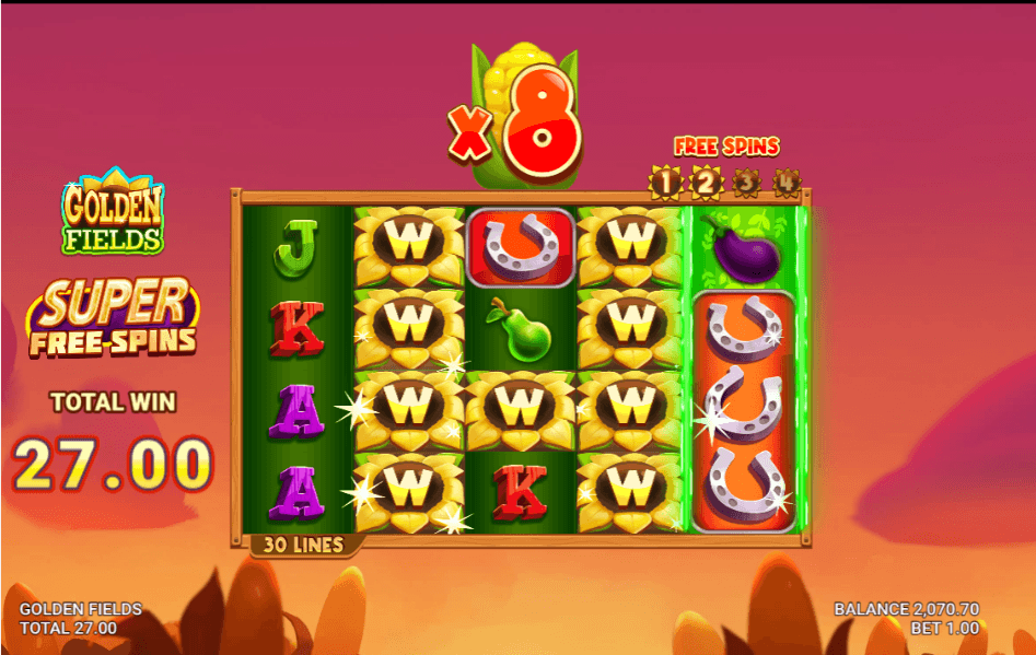 Golden fields super free spins