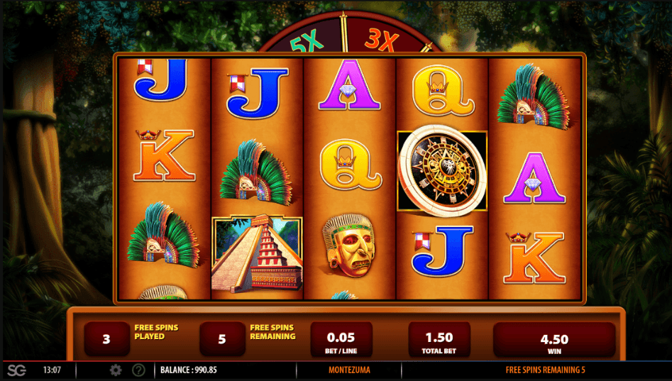 Montezuma start free spins