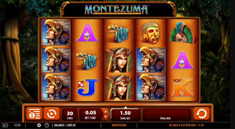 Montezuma start screen