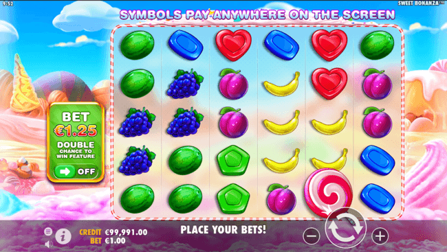 Sweetbonanza start screen