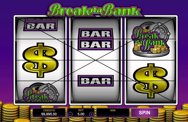 Break da Bank start screen