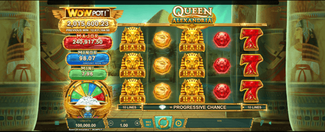 QOA wowpot start screen