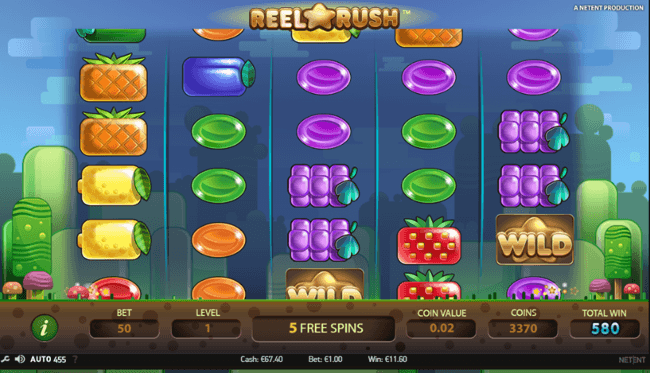 Reel rush free spins