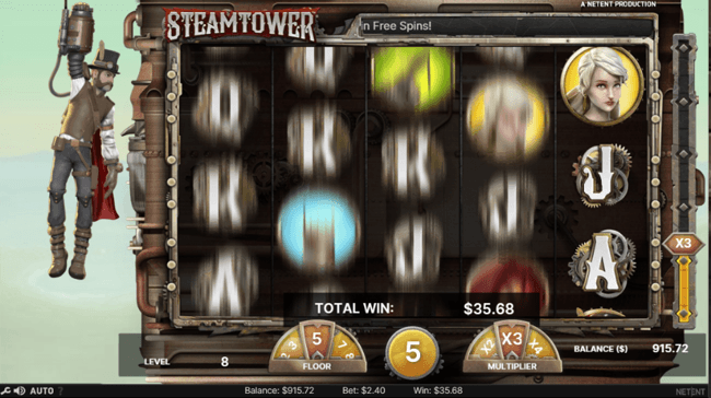 Steam tower free spins