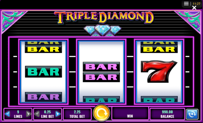 Triple Diamond start screen