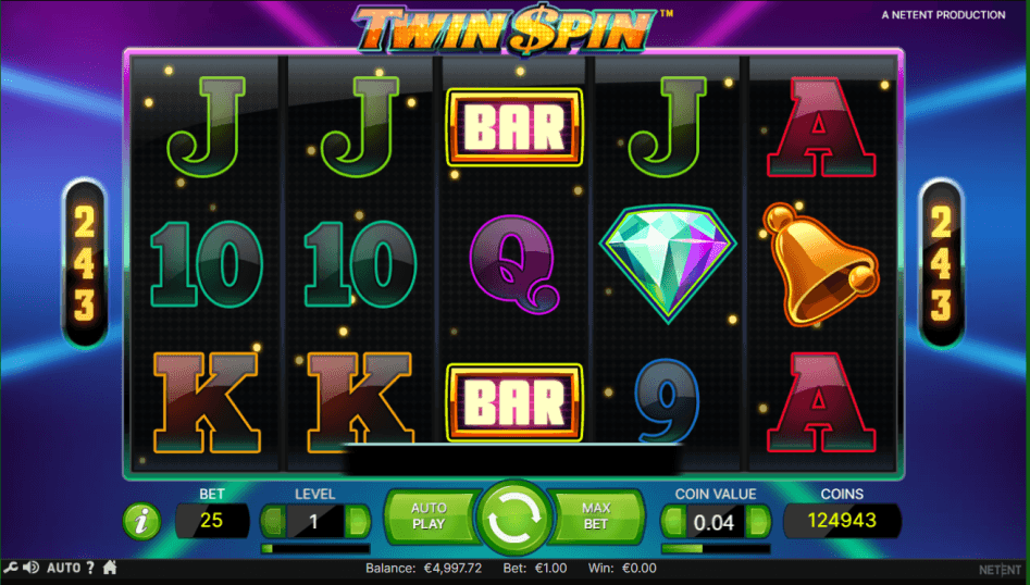 Twinspin start screen