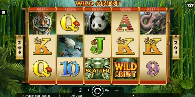 Wild Orient Start screen