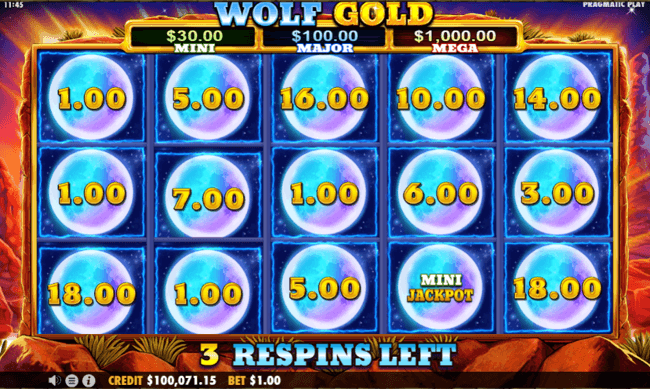 Wolf gold respins