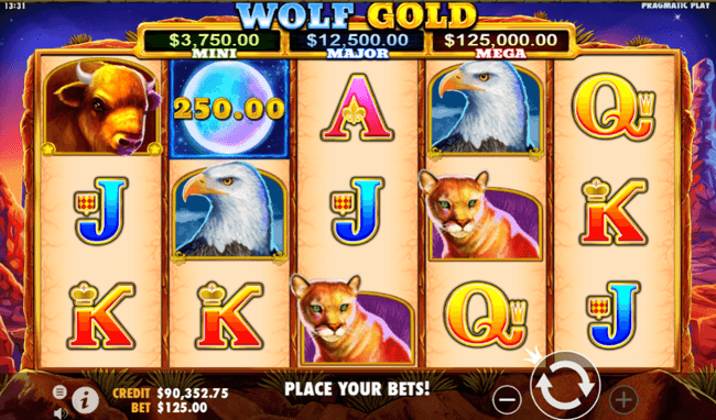 Wolf gold start screen