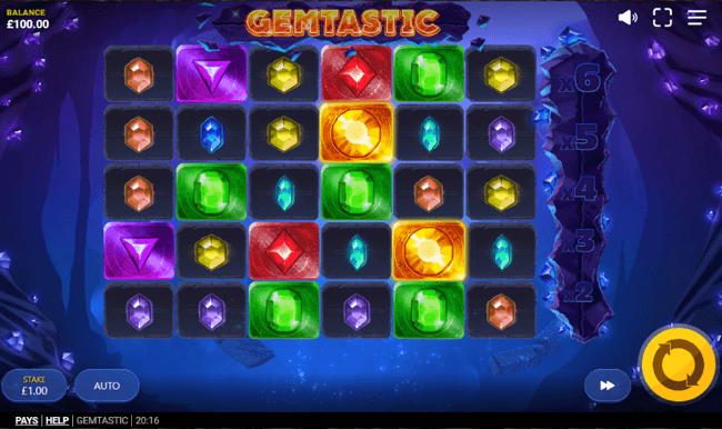 Gemtastic start screen