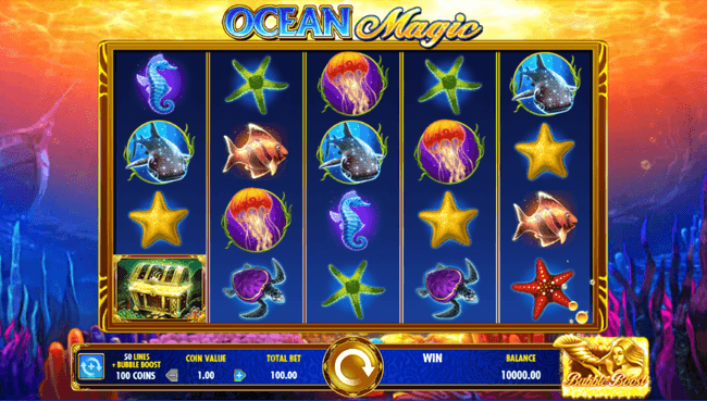 Ocean magic start screen