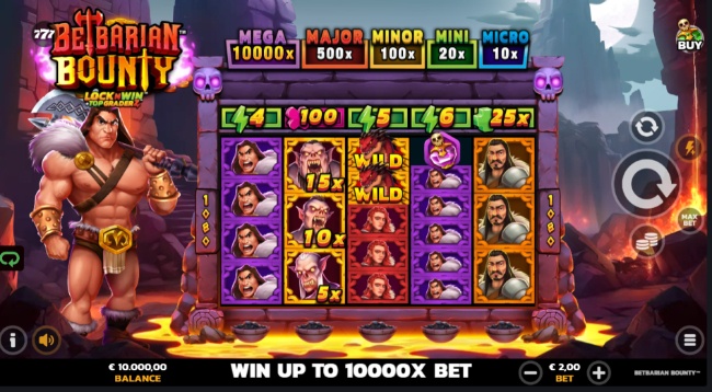 Betbarian bounty base game