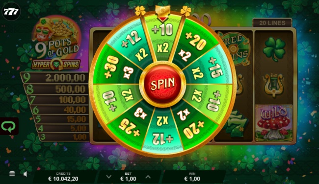 9POGH free spins wheel