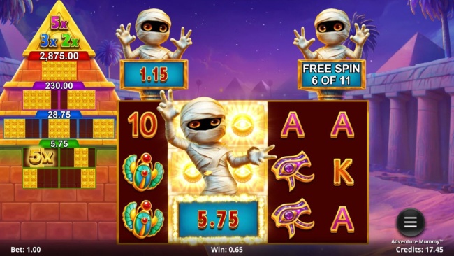 Adventure mummy free spins